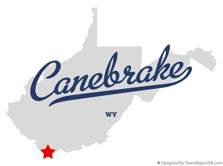 Map of Canebrake West Virginia WV