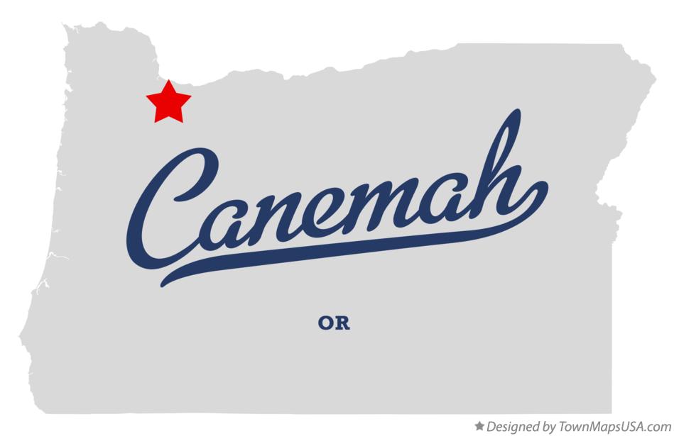Map of Canemah Oregon OR
