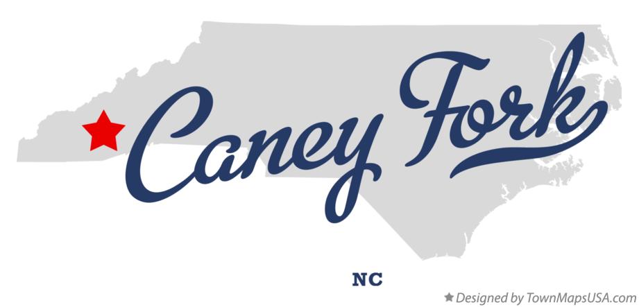 Map of Caney Fork North Carolina NC