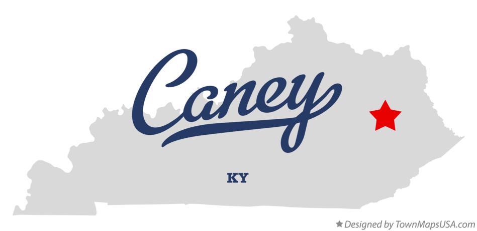 Map of Caney Kentucky KY