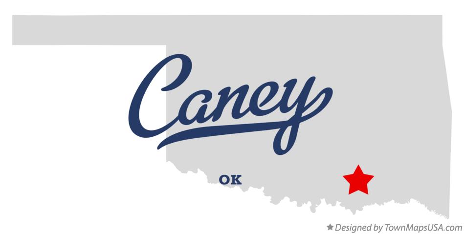 Map of Caney Oklahoma OK