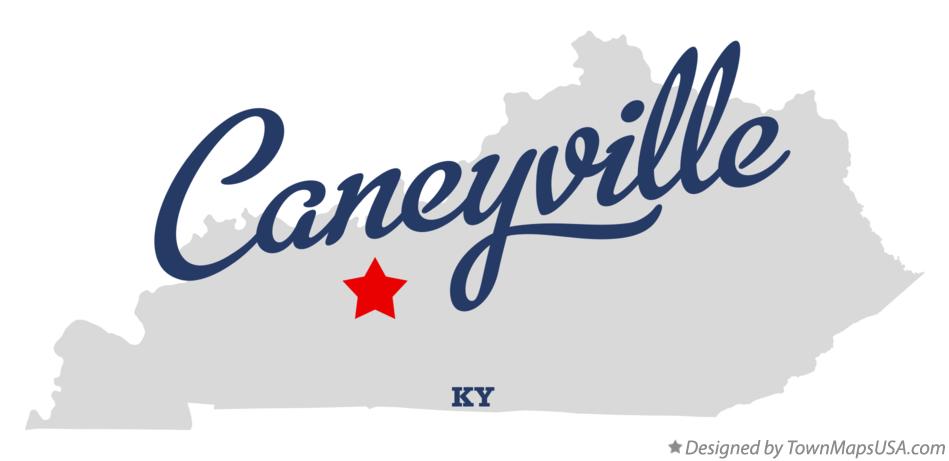 Map of Caneyville Kentucky KY