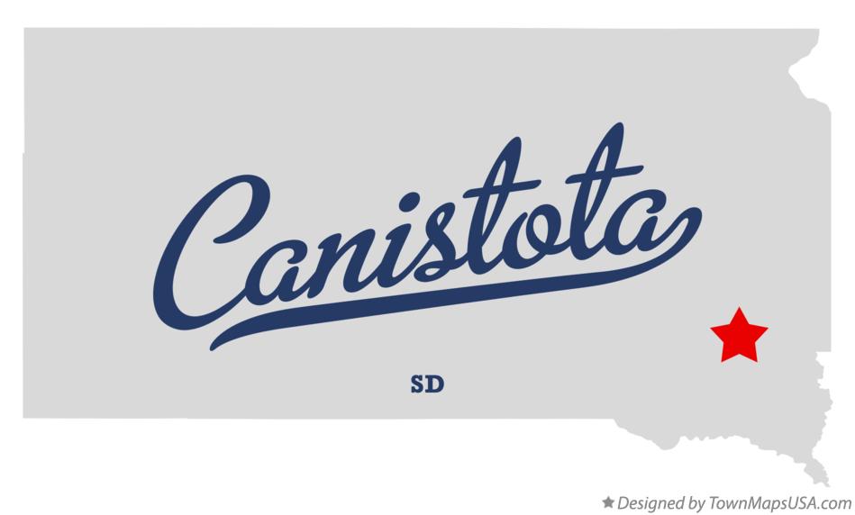 Map of Canistota South Dakota SD