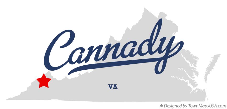 Map of Cannady Virginia VA