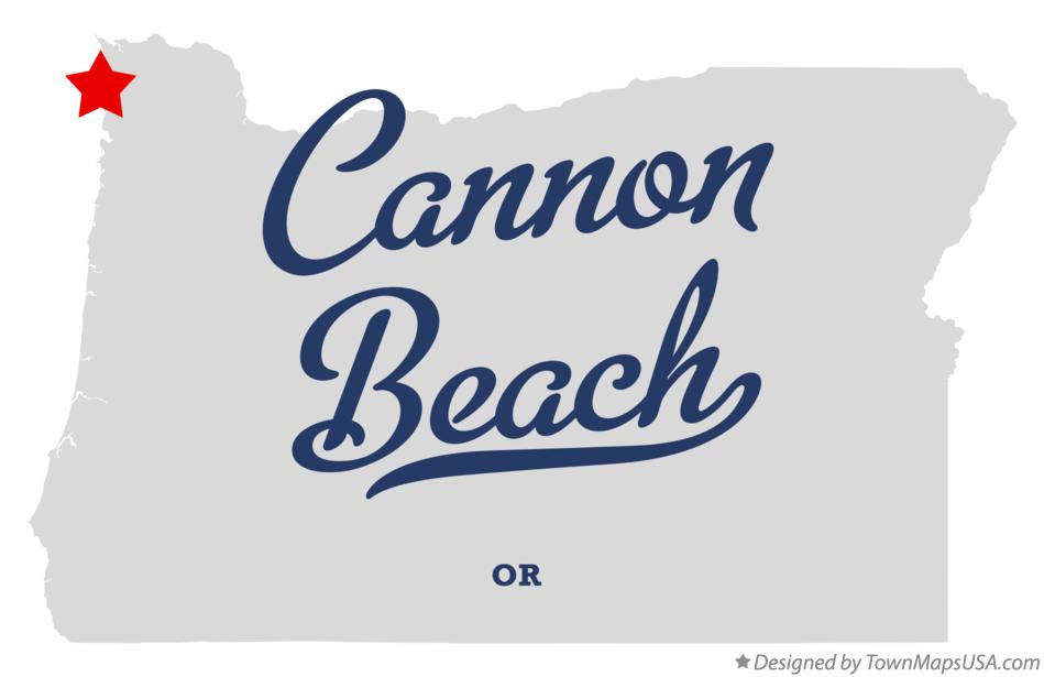 Map of Cannon Beach Oregon OR