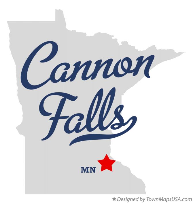 Map of Cannon Falls Minnesota MN