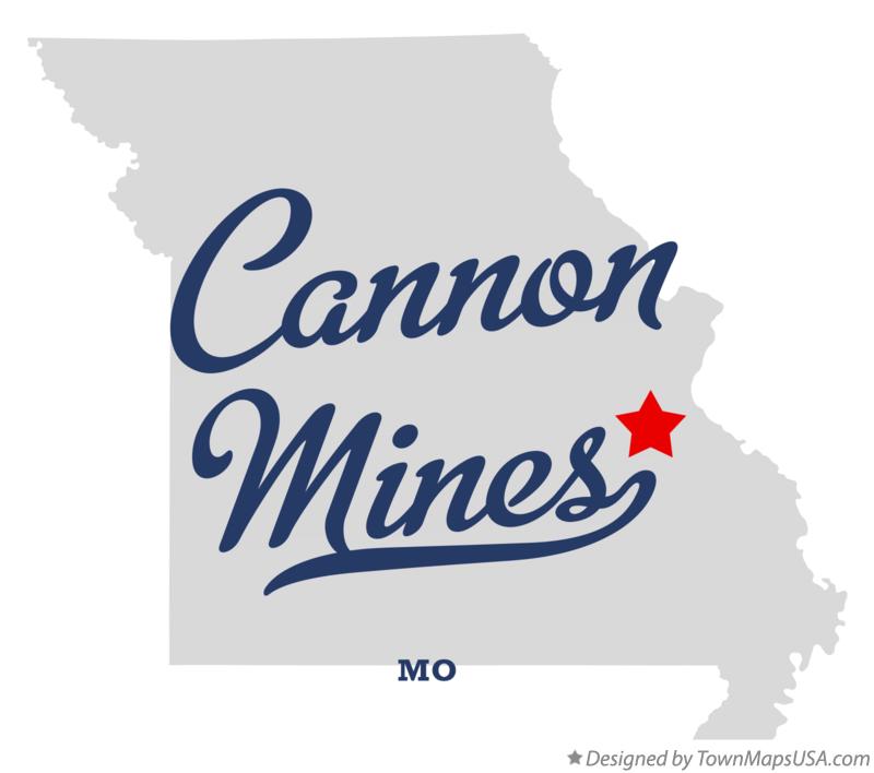 Map of Cannon Mines Missouri MO