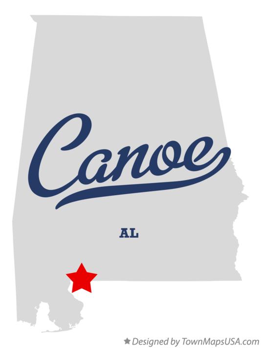 Map of Canoe Alabama AL
