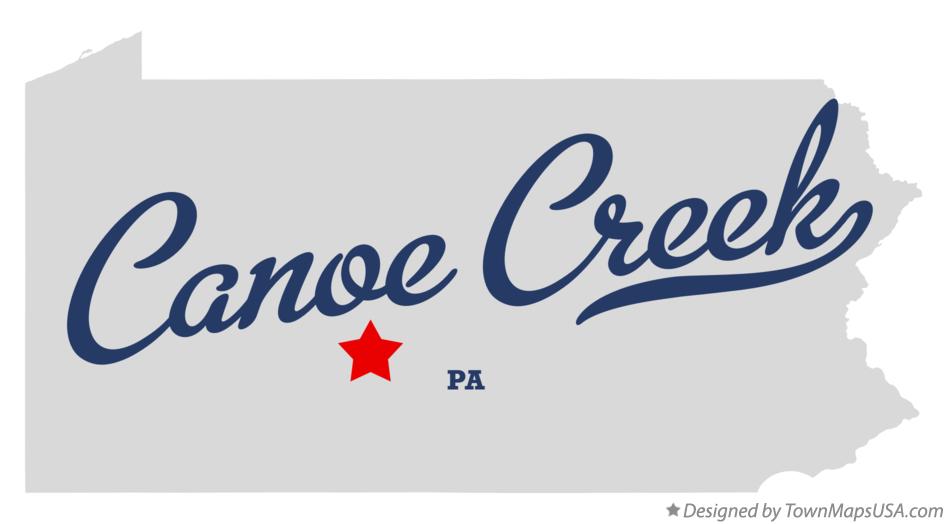 Map of Canoe Creek Pennsylvania PA
