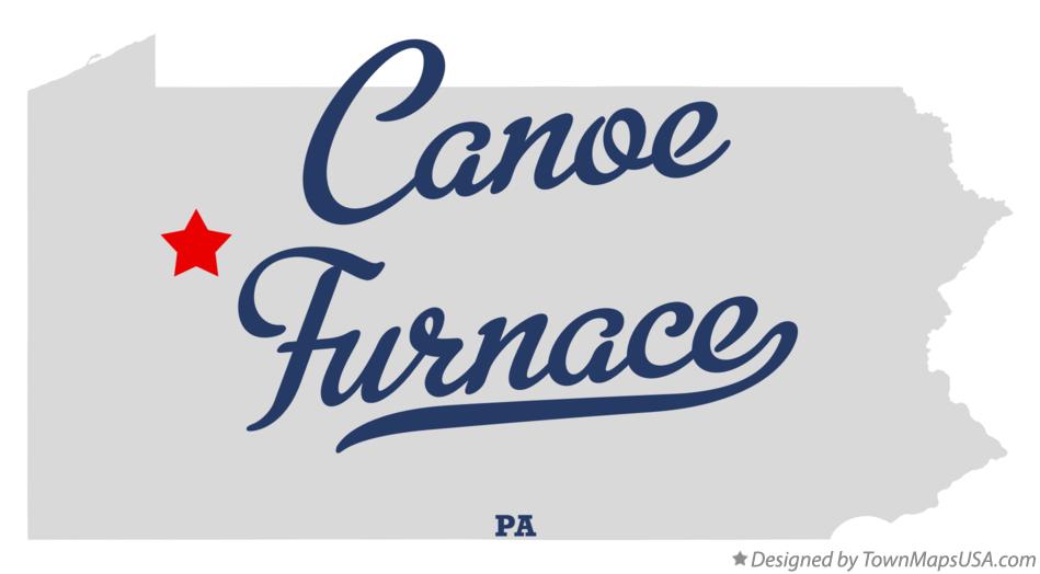 Map of Canoe Furnace Pennsylvania PA