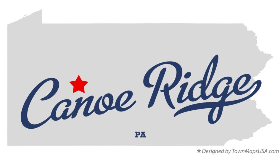 Map of Canoe Ridge Pennsylvania PA