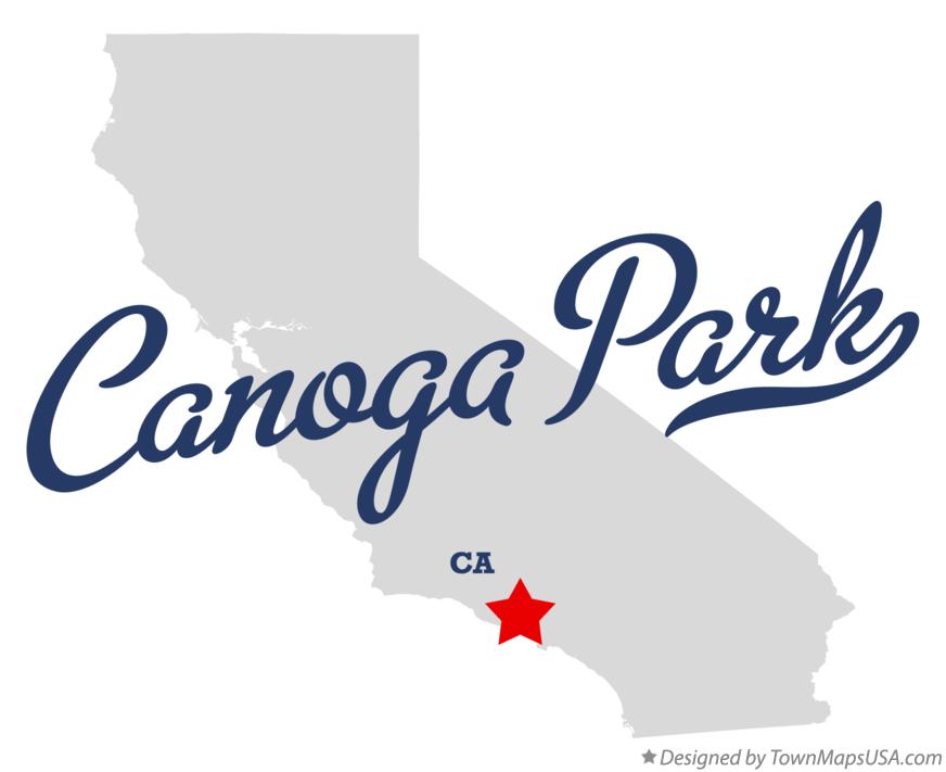 Map of Canoga Park California CA