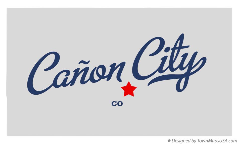Map of Cañon City Colorado CO
