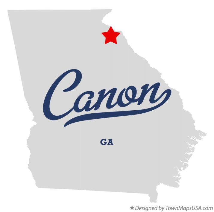 Map of Canon Georgia GA