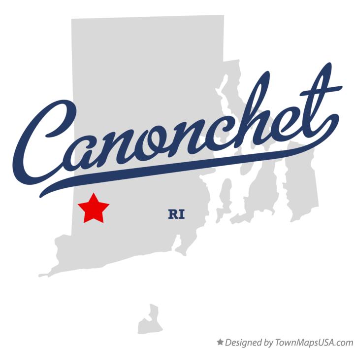 Map of Canonchet Rhode Island RI