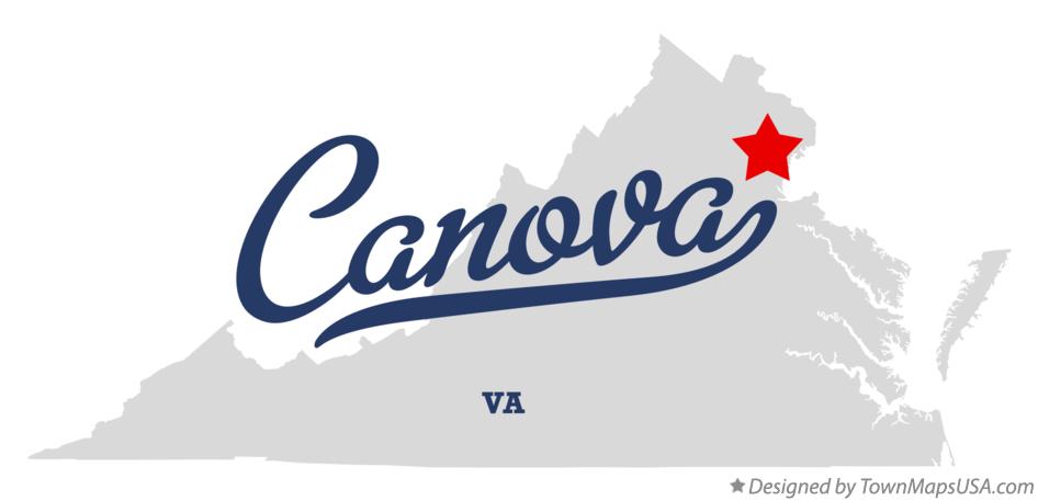 Map of Canova Virginia VA