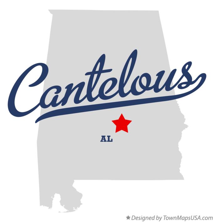 Map of Cantelous Alabama AL