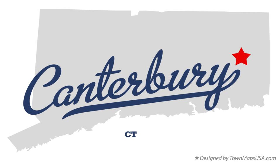 Map of Canterbury Connecticut CT