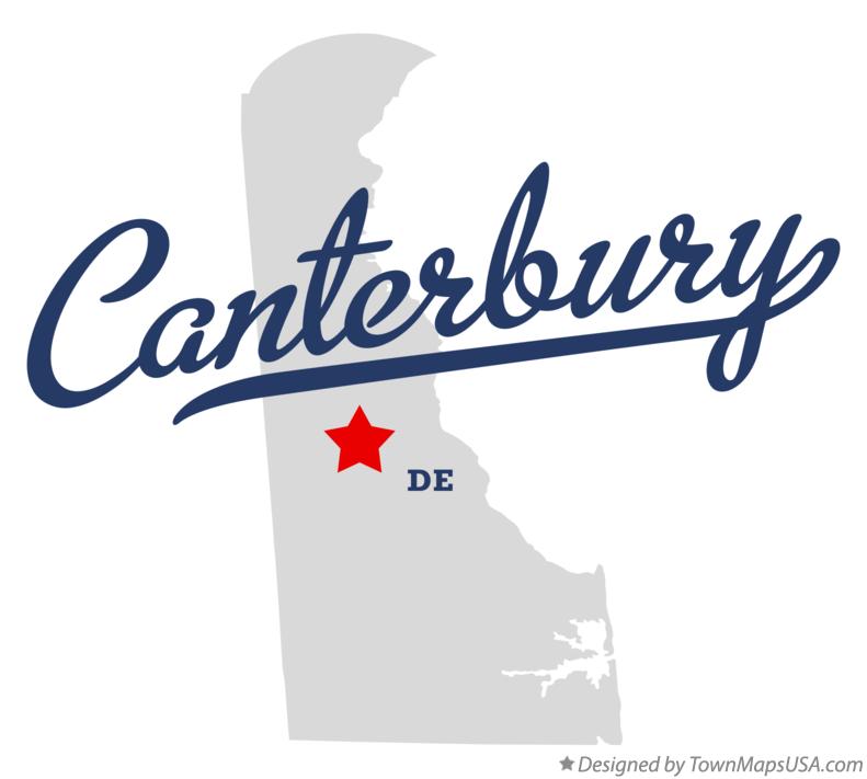 Map of Canterbury Delaware DE