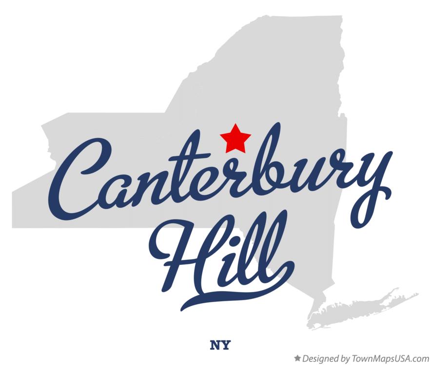 Map of Canterbury Hill New York NY