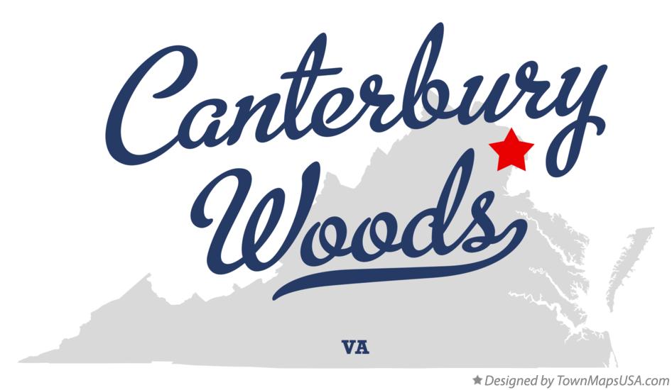 Map of Canterbury Woods Virginia VA