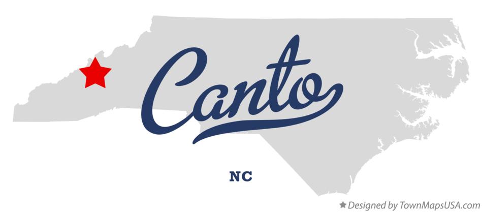 Map of Canto North Carolina NC