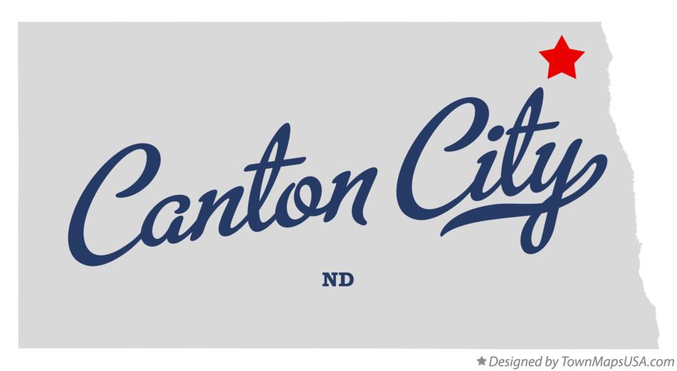 Map of Canton City North Dakota ND
