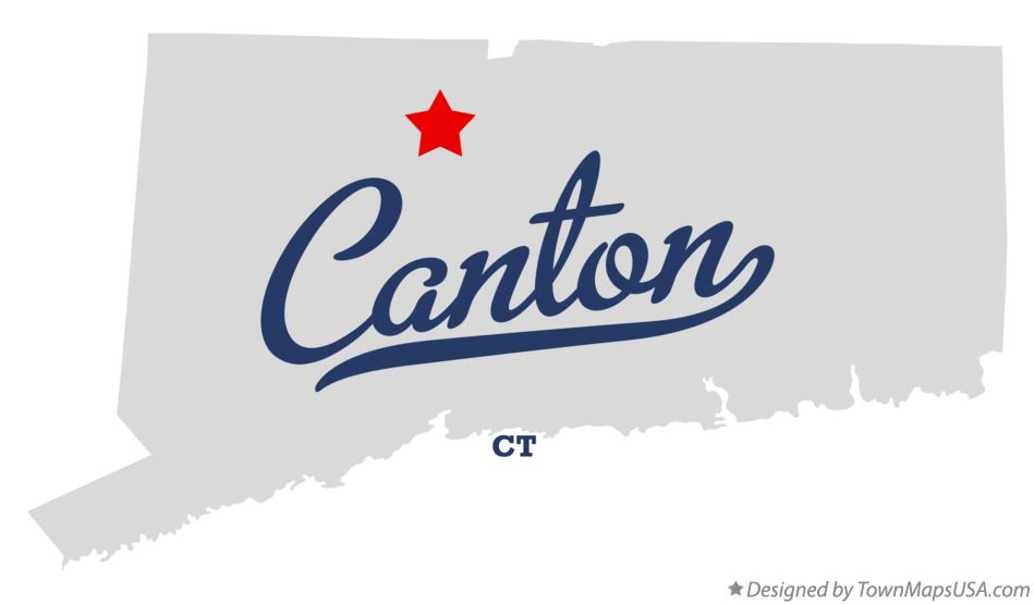 Map of Canton Connecticut CT
