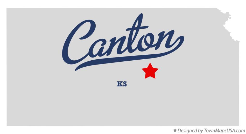 Map of Canton Kansas KS
