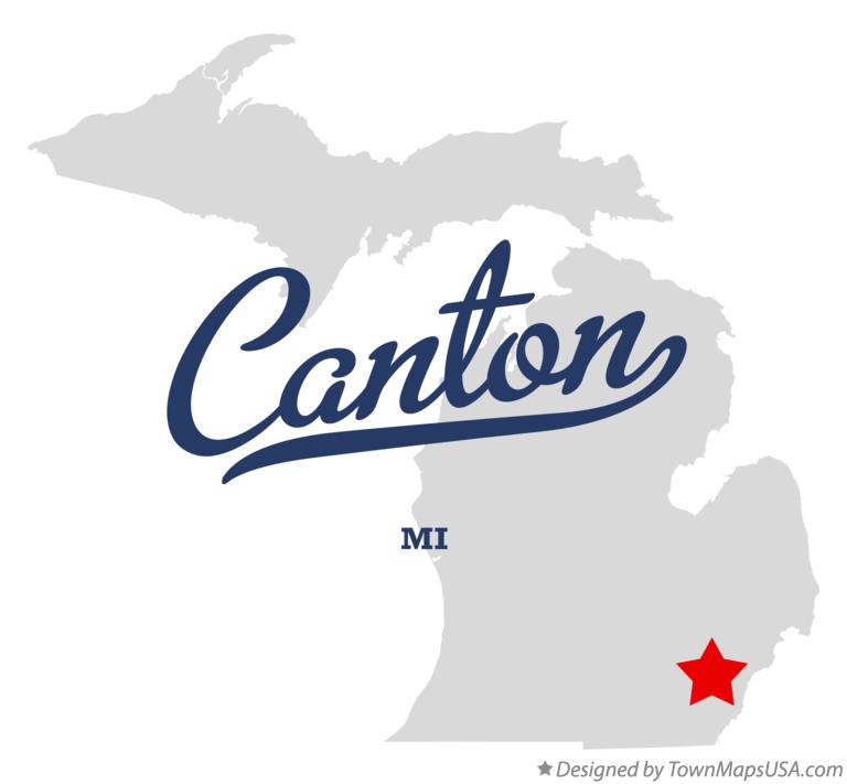 Map of Canton Michigan MI