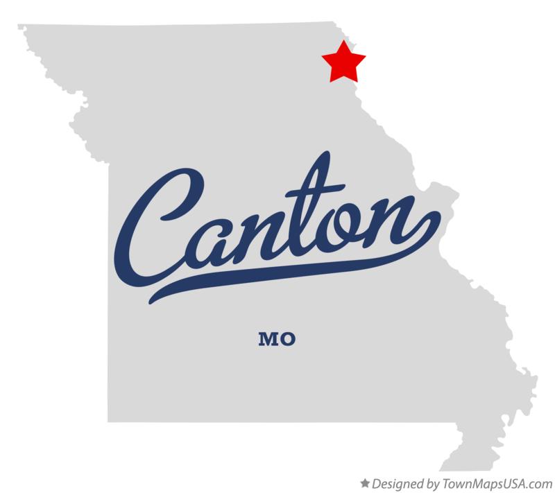 Map of Canton Missouri MO