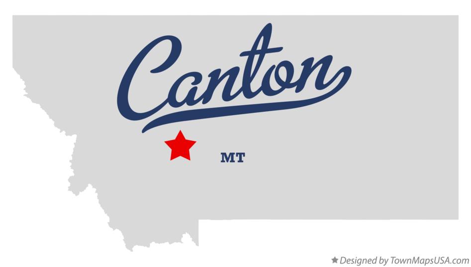 Map of Canton Montana MT