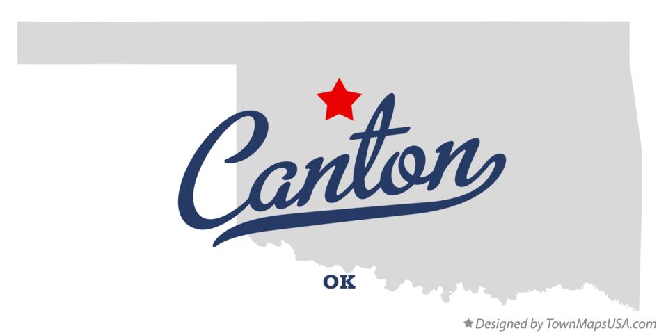 Map of Canton Oklahoma OK