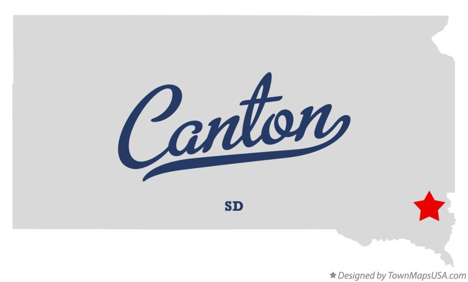 Map of Canton South Dakota SD