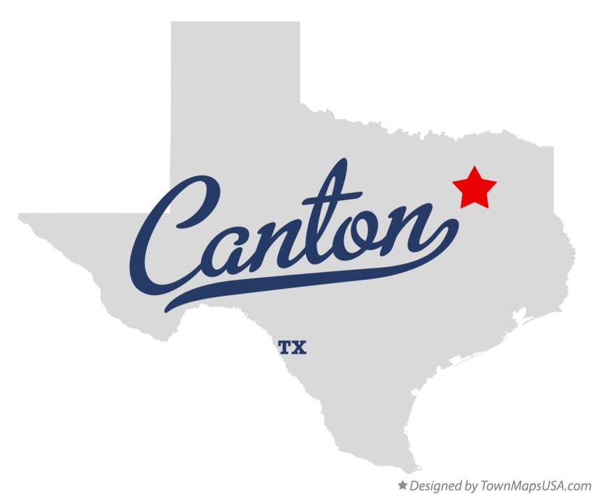 Map of Canton Texas TX