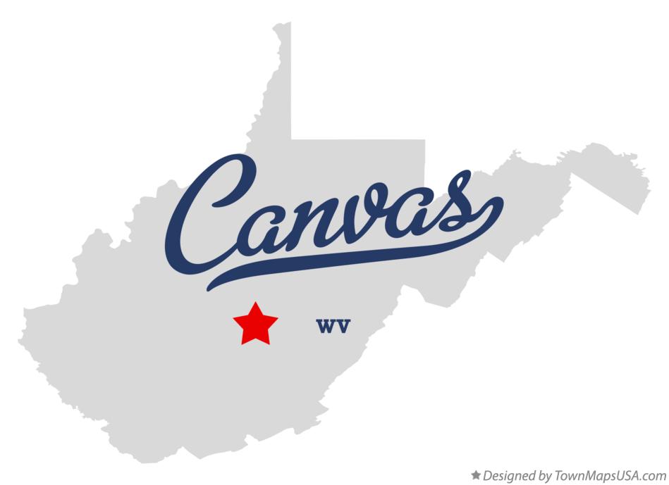 Map of Canvas West Virginia WV
