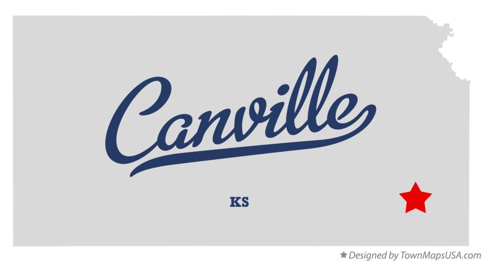 Map of Canville Kansas KS