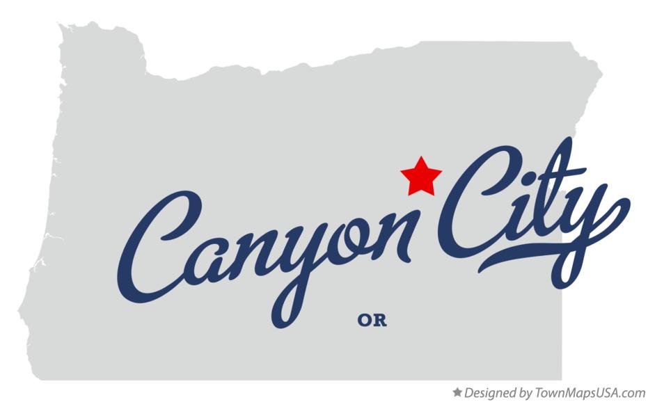 Map of Canyon City Oregon OR