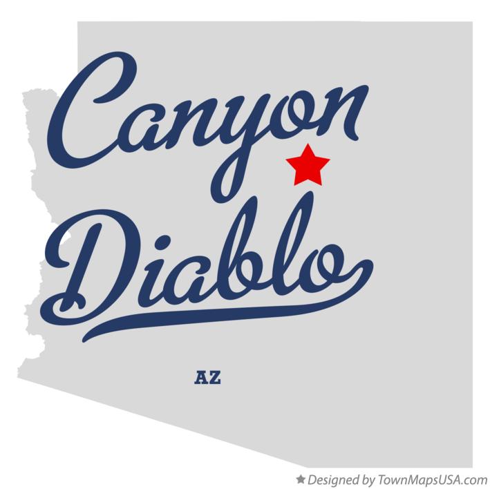 Map of Canyon Diablo Arizona AZ