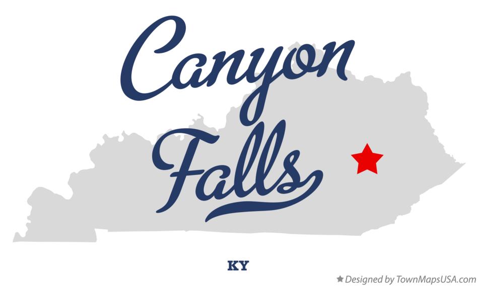 Map of Canyon Falls Kentucky KY