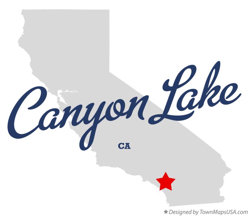 Map of Canyon Lake California CA