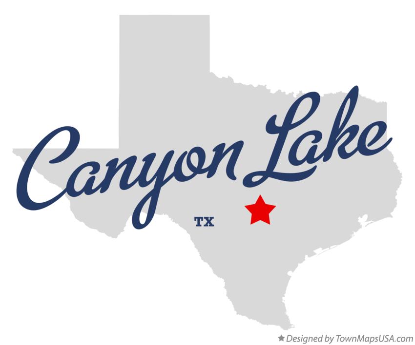 Map of Canyon Lake Texas TX