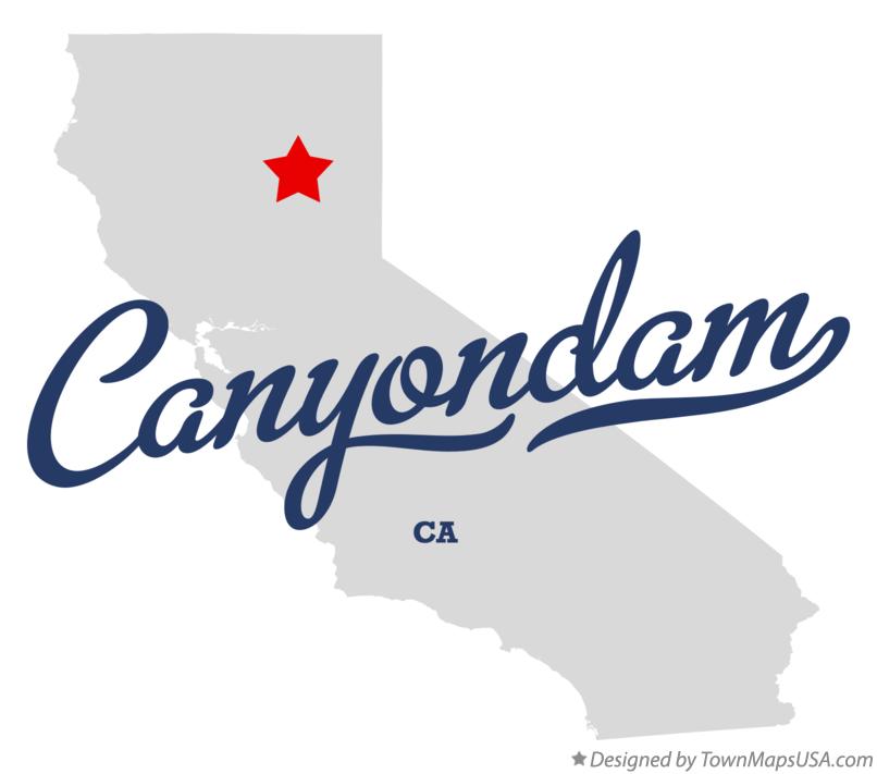 Map of Canyondam California CA