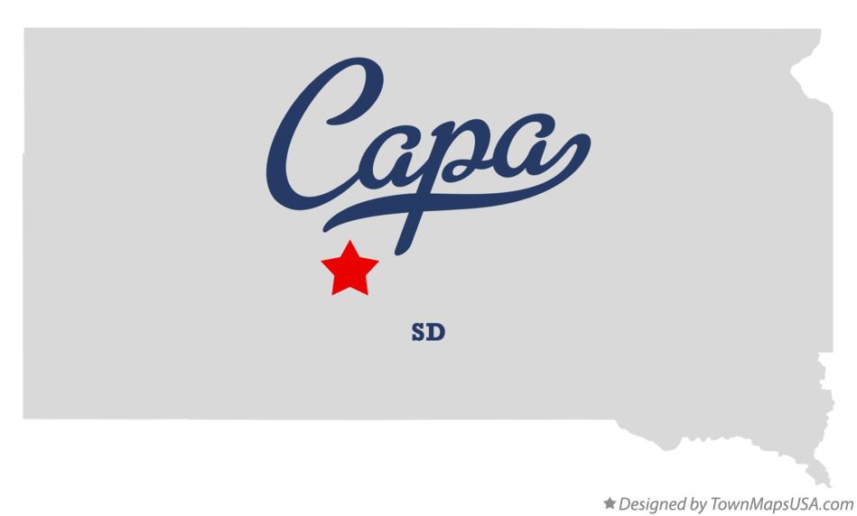 Map of Capa South Dakota SD
