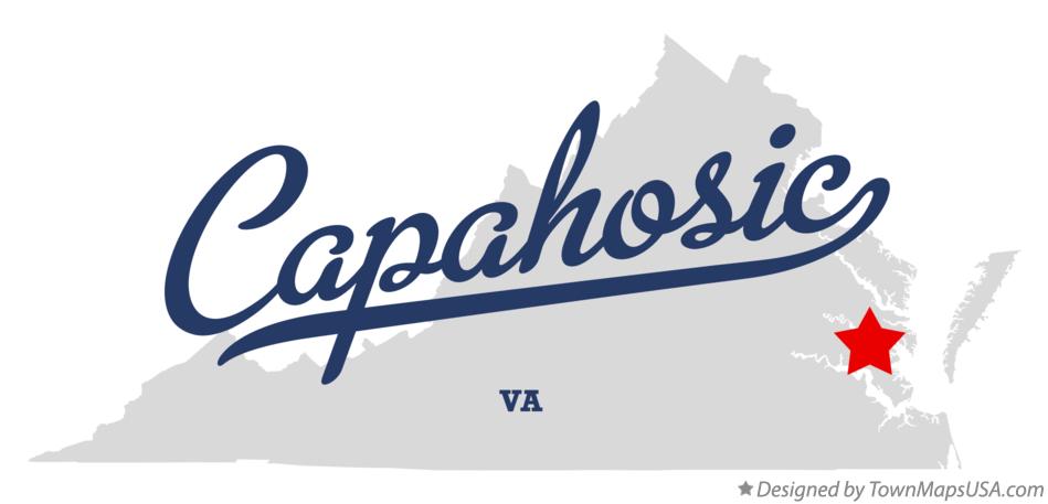 Map of Capahosic Virginia VA