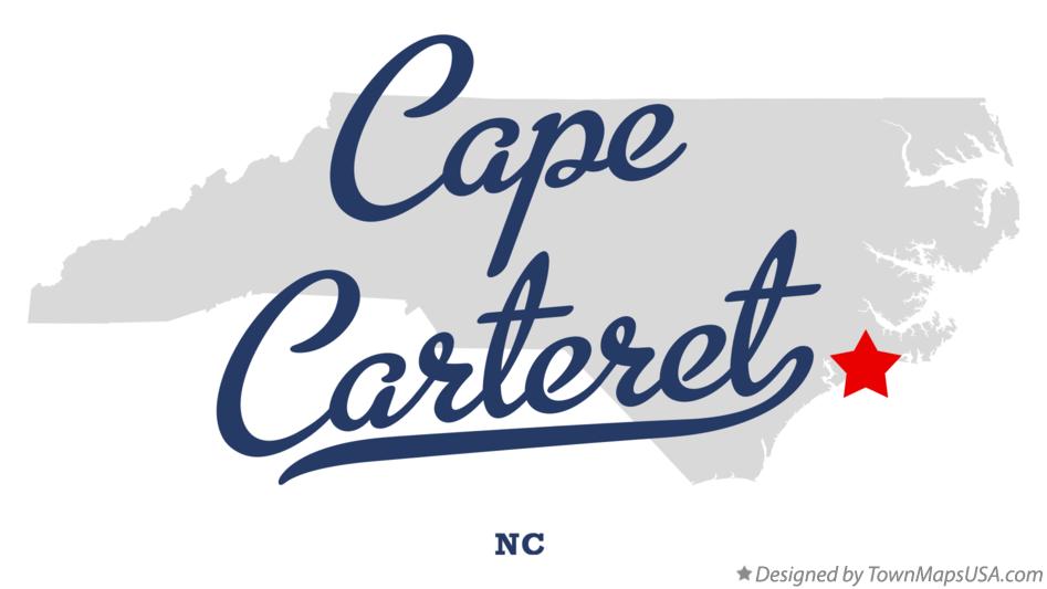 Map of Cape Carteret North Carolina NC