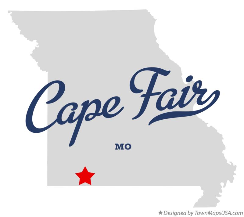 Map of Cape Fair Missouri MO