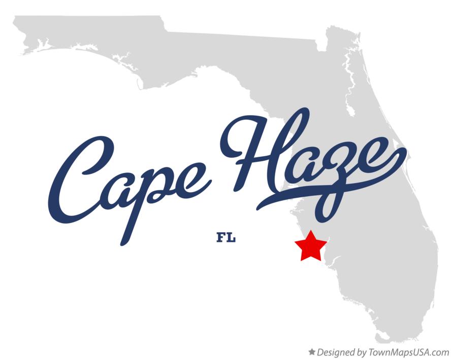Map Of Cape Haze Fl Florida