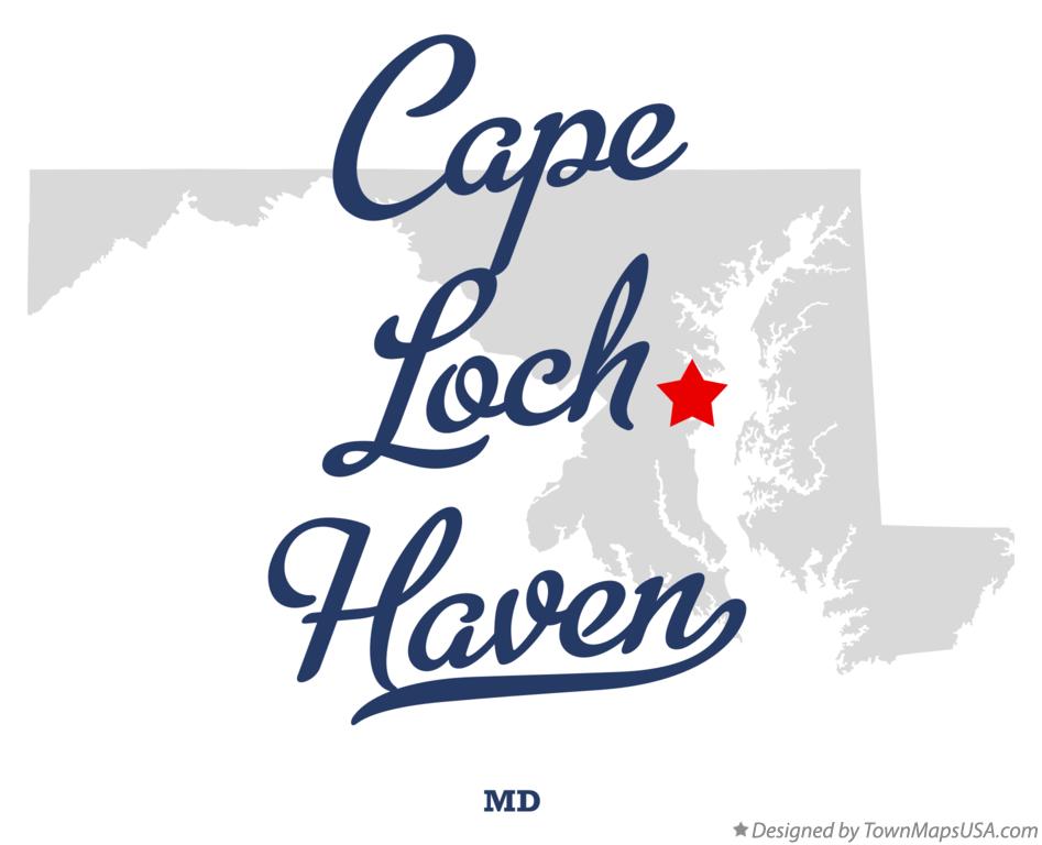 Map of Cape Loch Haven Maryland MD