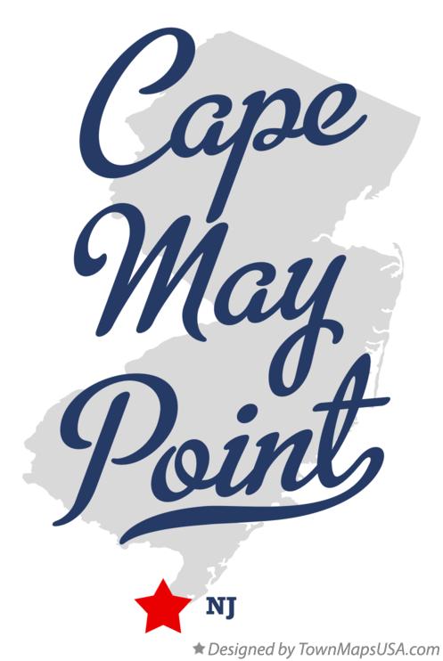 Map of Cape May Point New Jersey NJ